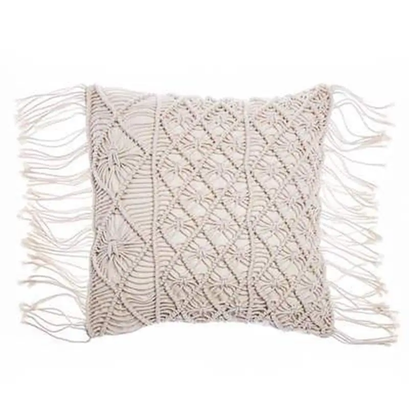 Premium Quality Hand Made Cushion Cover Chenille Tassel Style 45x45cm