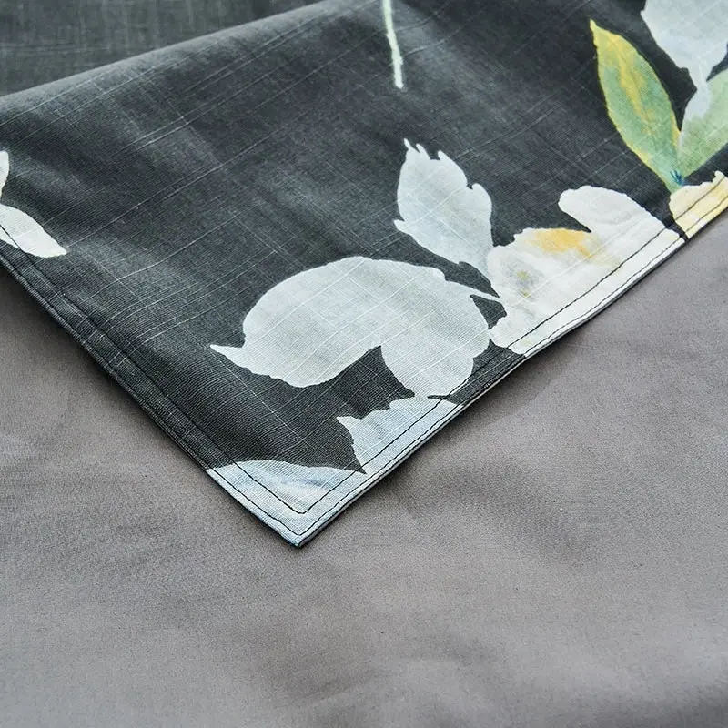 100% Slub Cotton Dining Table Runner 190x31cm Black