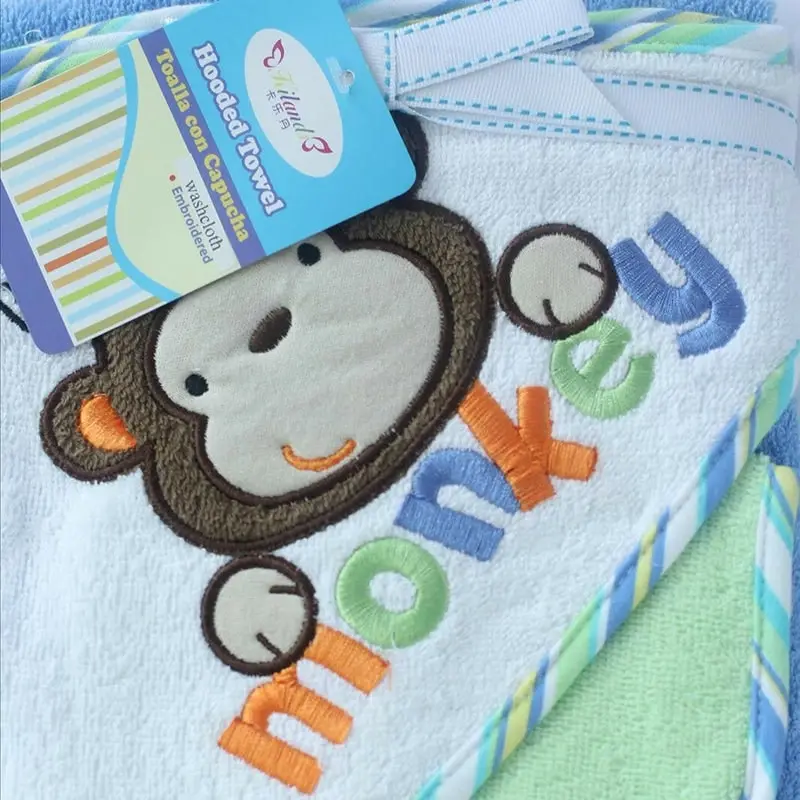 100% cotton 350GSM Baby Kid Bath Towel Hooded Towel 16 Cute designs