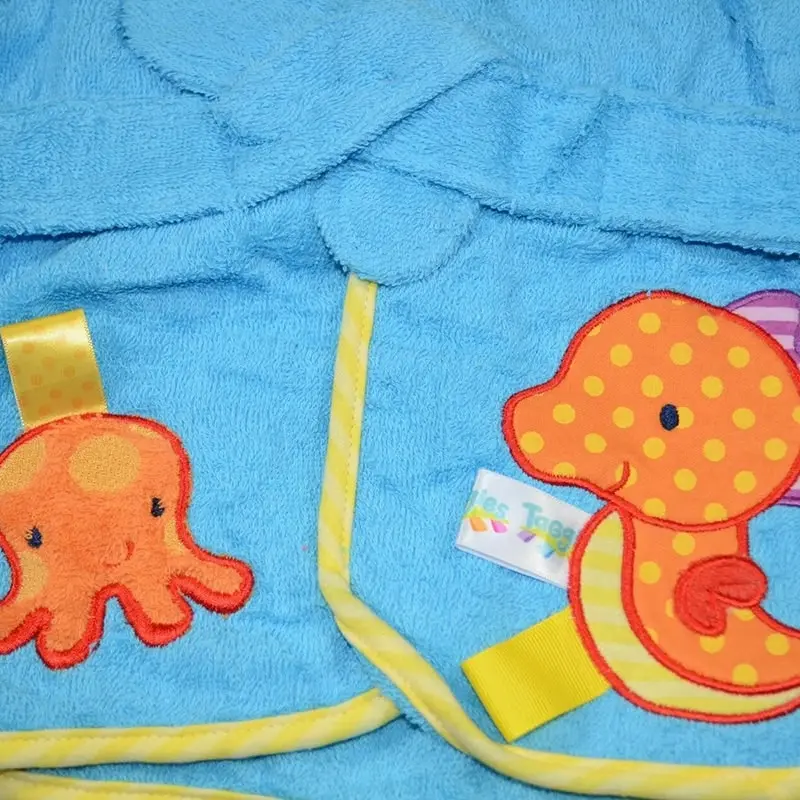 Baby Boy Hooded Terry Towel Dinosaur Baby Bath Robe 0-9 month