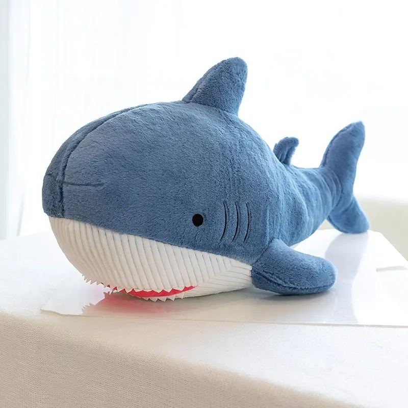 Super Soft Cute Blue Shark Plush Toy Large sizes 90cm 120cm 150cm Long