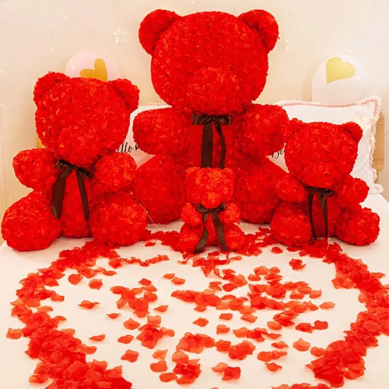 Giant Wedding Valentine's day Red Rose Bear Large Plush Toy 80cm