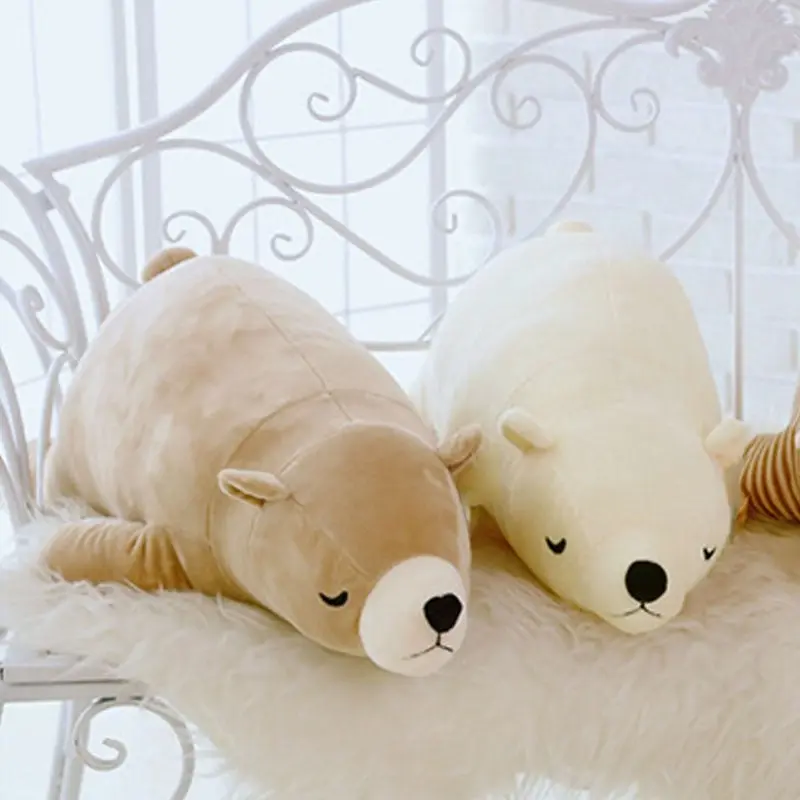 Giant Sleeping Polar Bear Large Plush Toy 105cm Cream