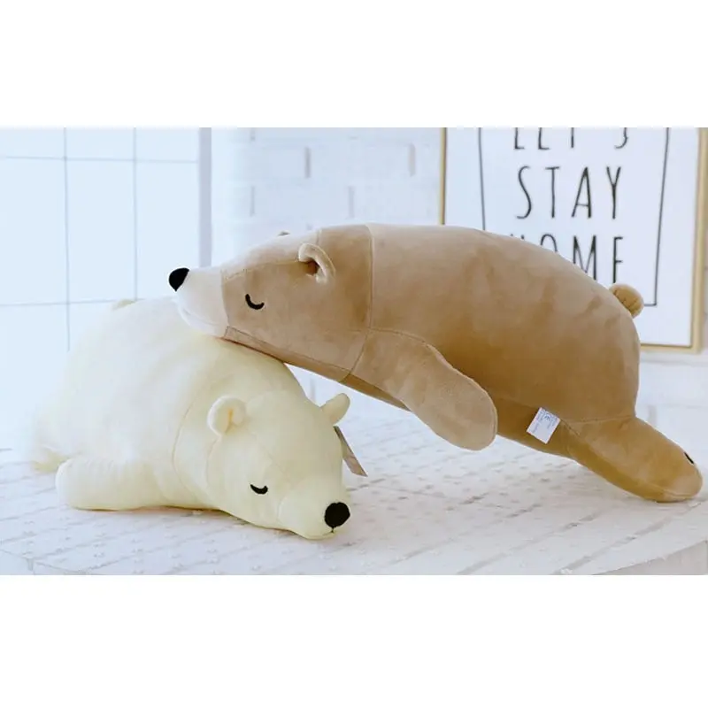 Giant Sleeping Polar Bear Large Plush Toy 105cm Cream