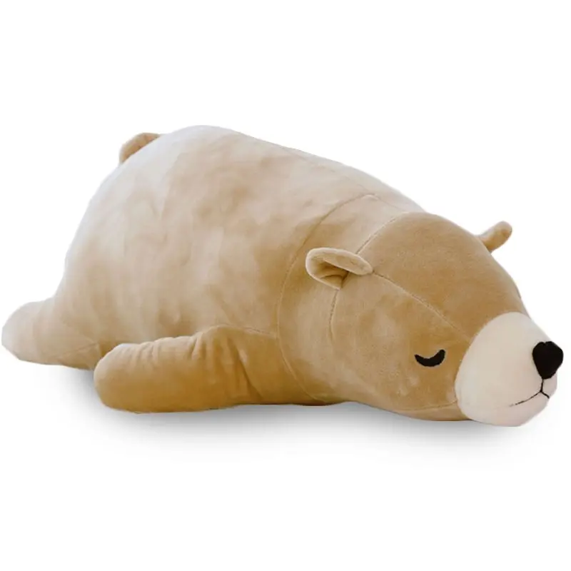 Giant Sleeping Polar Bear Large Plush Toy 105cm Brown