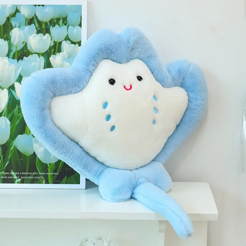 Super Cute Soft Fleece Happy Manta Ray Plush Toy 75cm 90cm 110cm