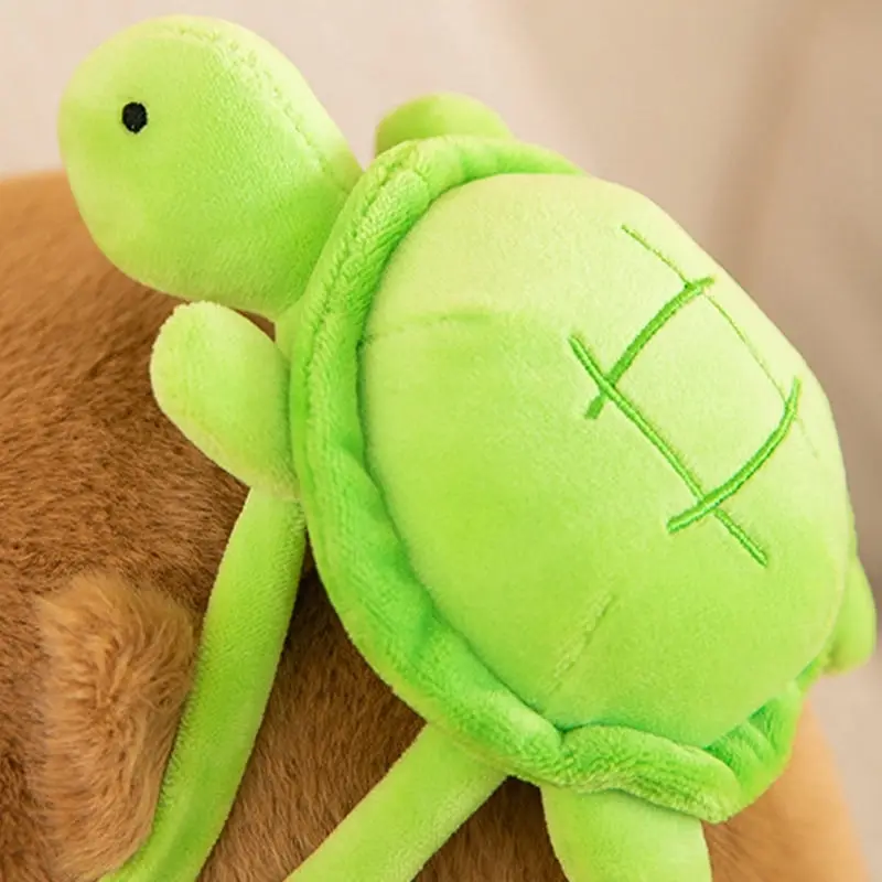 Super Cute Soft Fleece Capybara Plush Toy Green Turtle Backpack 55CM or 90CM