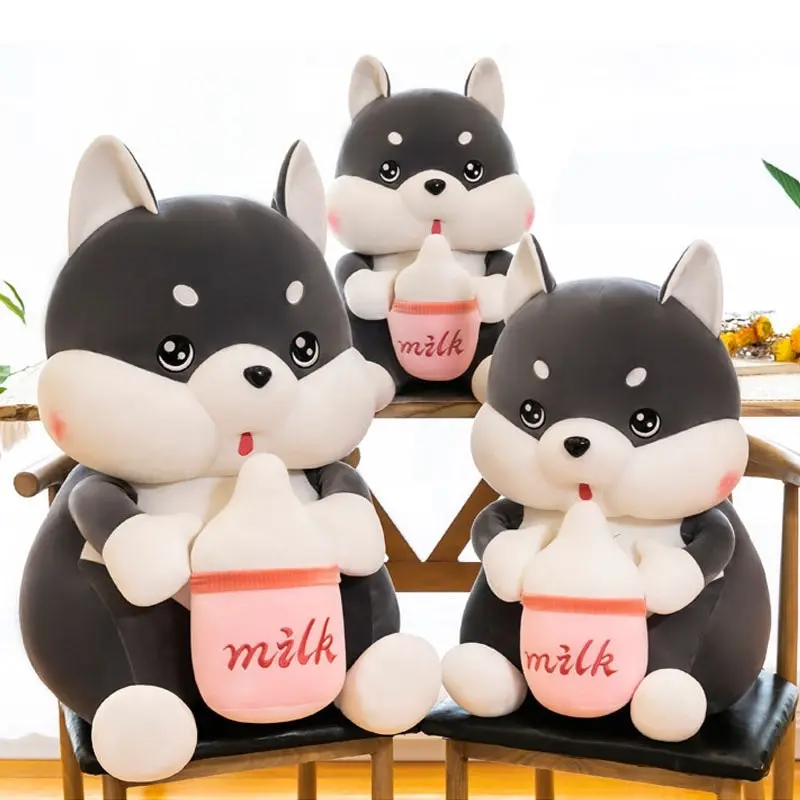 Super Soft Cute Milk Feeding Baby Husky Plush Toy 70cm