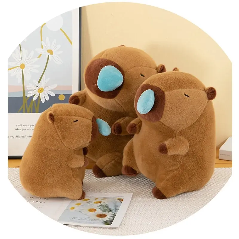 Super Cute Soft Fleece Runny Nose Capybara Plush Toy 50cm Brown