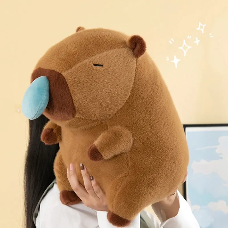 Super Cute Soft Fleece Runny Nose Capybara Plush Toy 50cm Brown