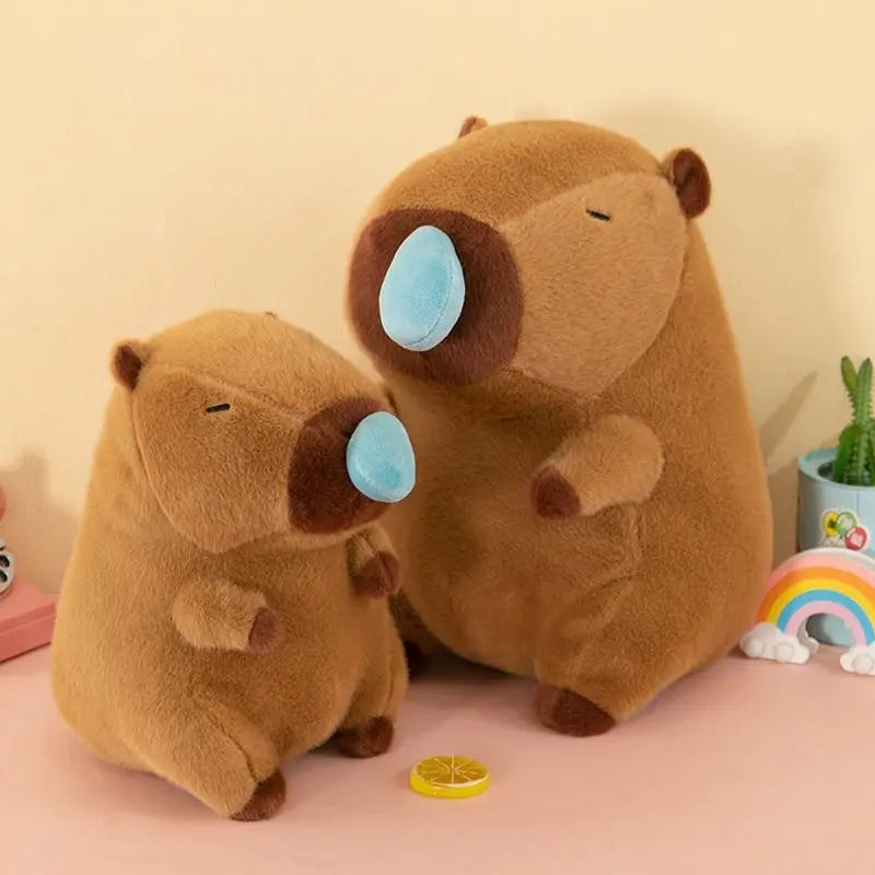 Super Cute Soft Fleece Runny Nose Capybara Plush Toy 50cm Brown