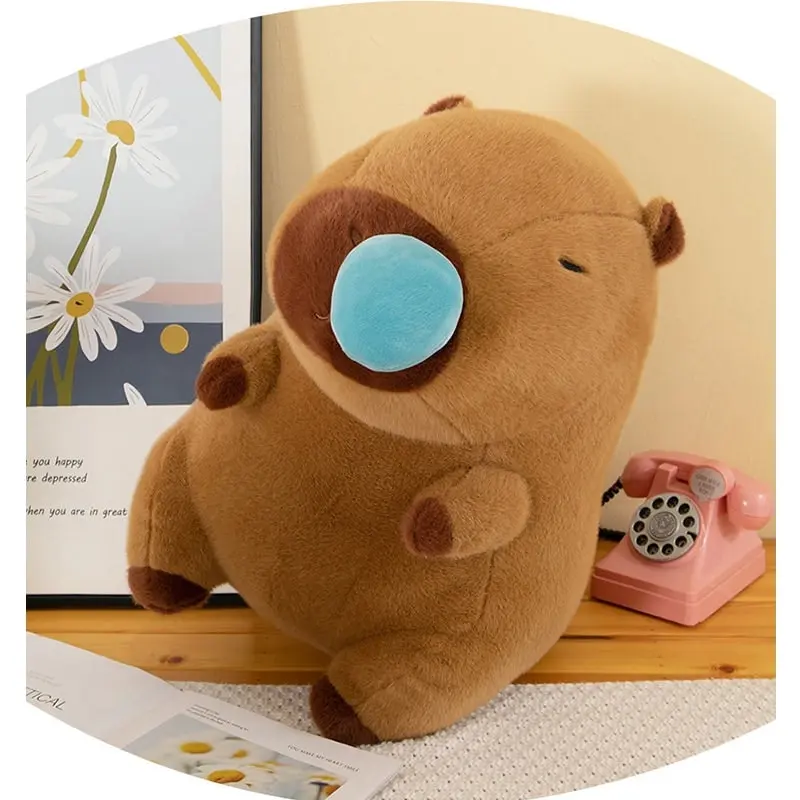 Super Cute Soft Fleece Runny Nose Capybara Plush Toy 50cm Brown