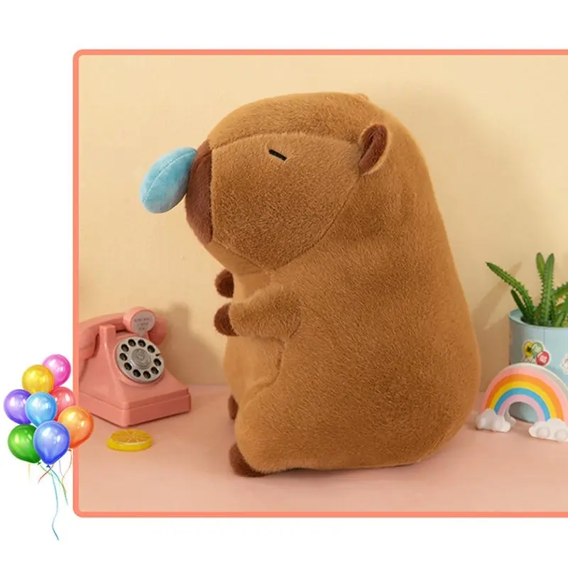 Super Cute Soft Fleece Runny Nose Capybara Plush Toy 50cm Brown