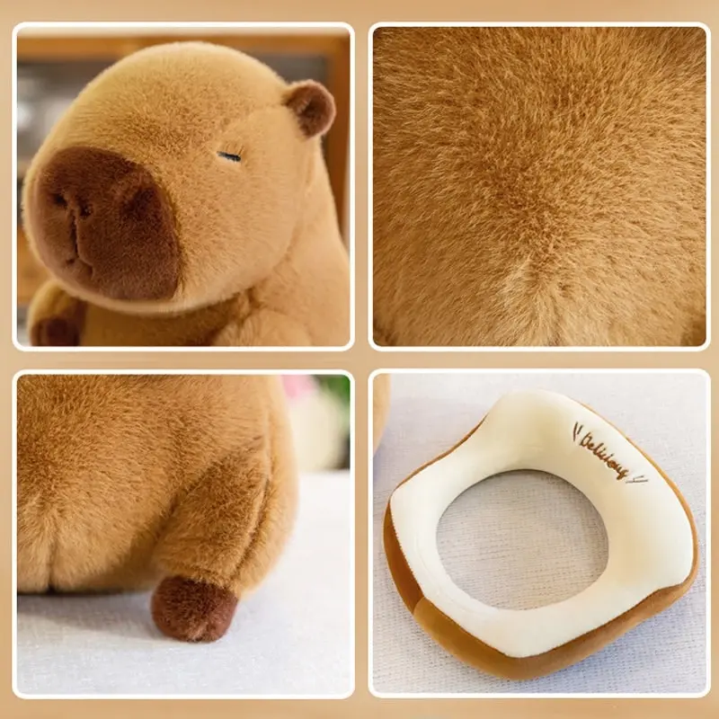 Super Cute Soft Fleece Toast Bread Capybara Plush Toy 50cm Brown