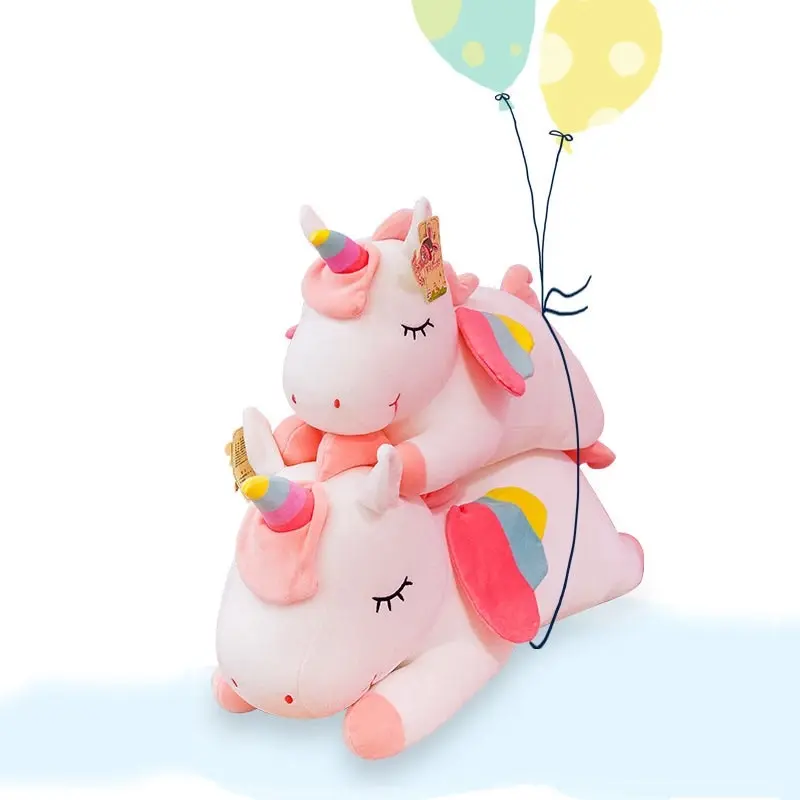 Sleep Unicorn Coral Fleece Large Plush Toys 80cm Pink