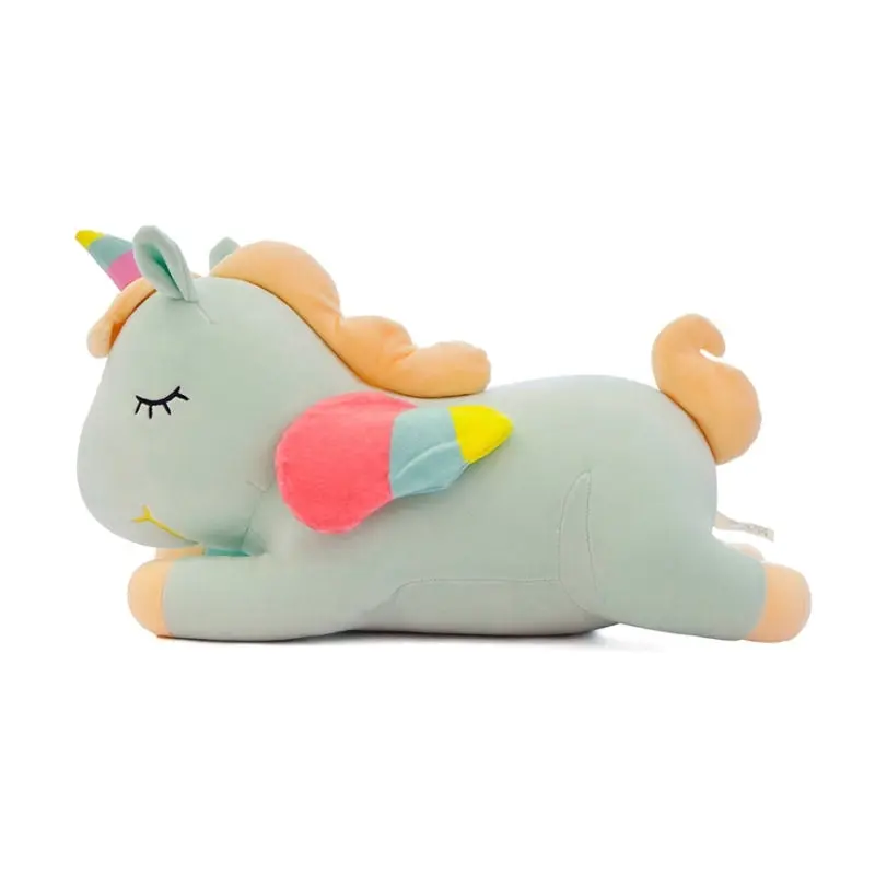 Sleep Unicorn Coral Fleece Large Plush Toys 80cm Green