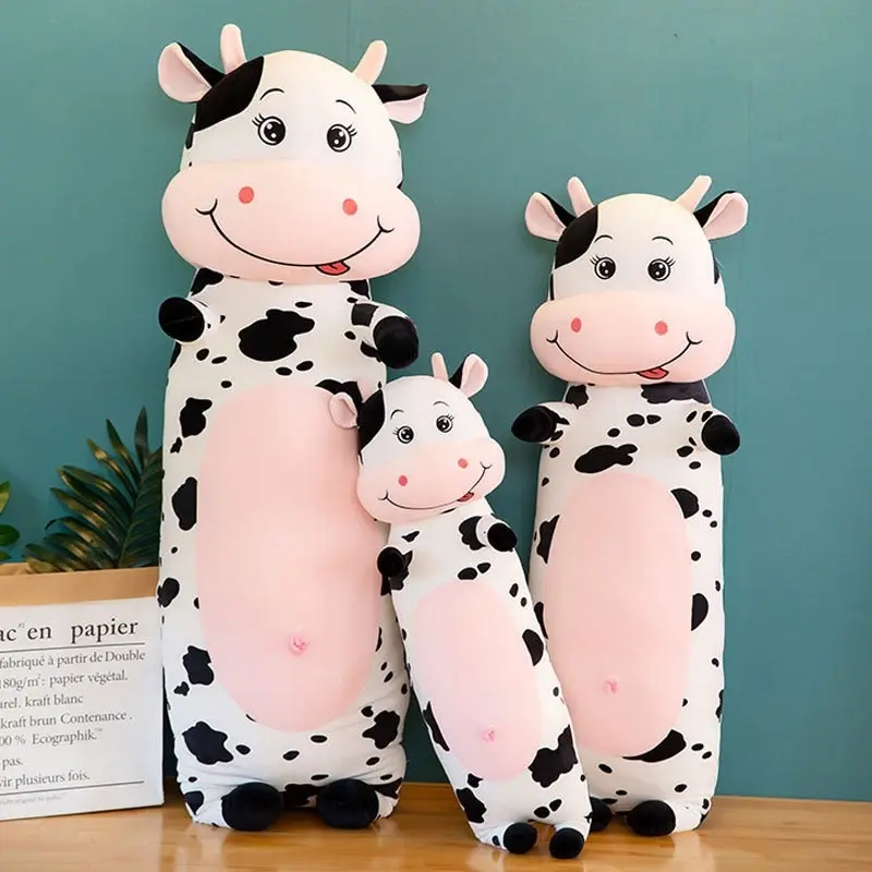 Super Soft Cute Coral fleece Cow Plush Toy Three Sizes 100cm 120cm 150cm