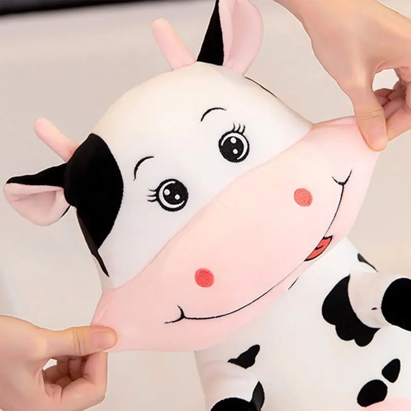 Super Soft Cute Coral fleece Cow Plush Toy Three Sizes 100cm 120cm 150cm