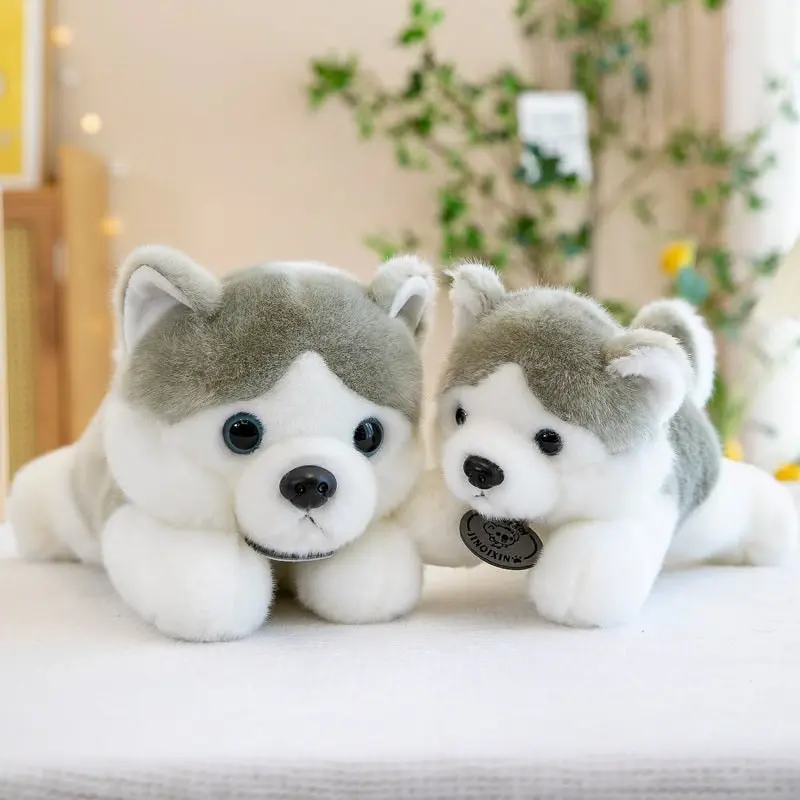 Super Soft Cute Siberian Husky Plush Toy Three sizes 23cm 28cm 35cm