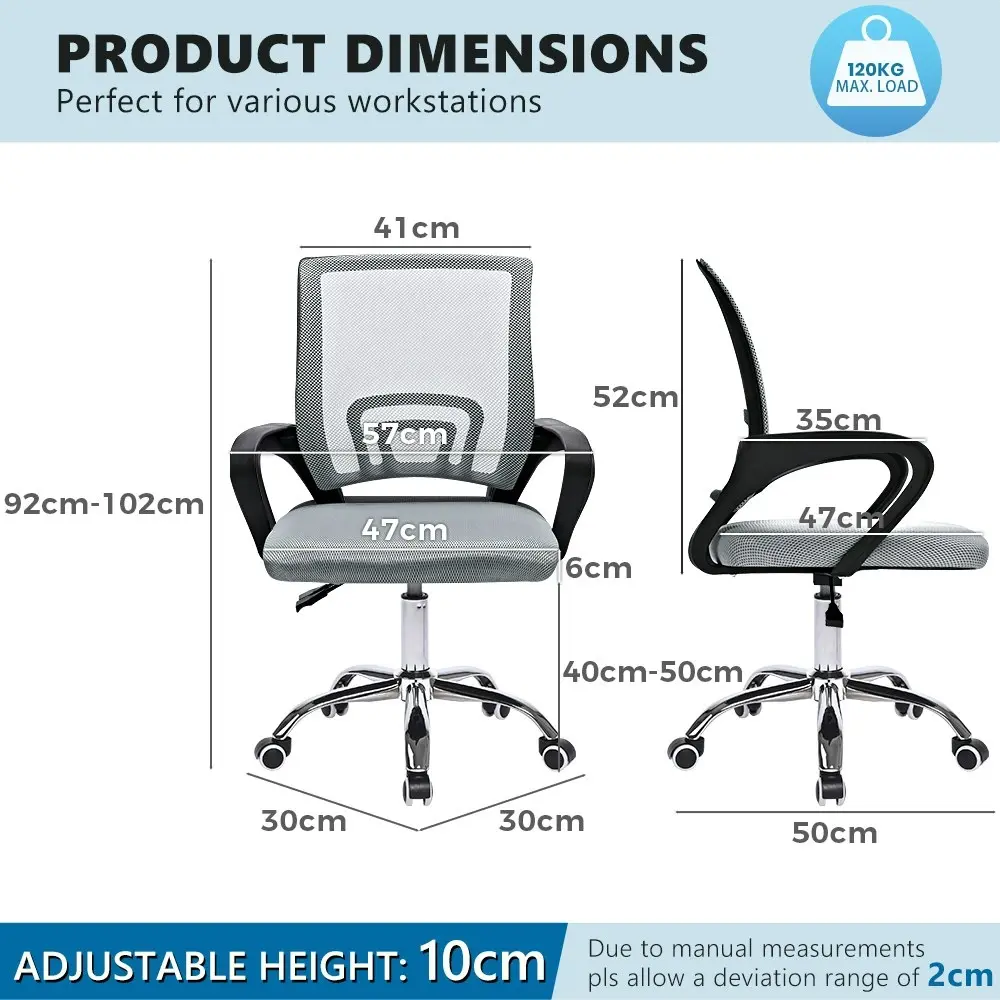 Furb Mesh Office Chair Adjustable Swivel Executive Ergonomic Chair for Office