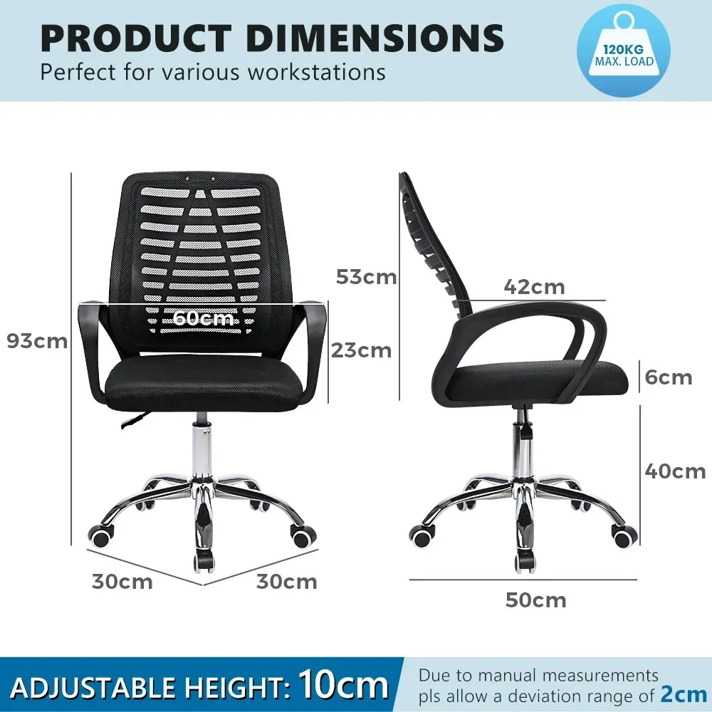 Furb Office Chair Height Adjustable Mesh Office Chair 360¡ã-Swivel Desk Chair