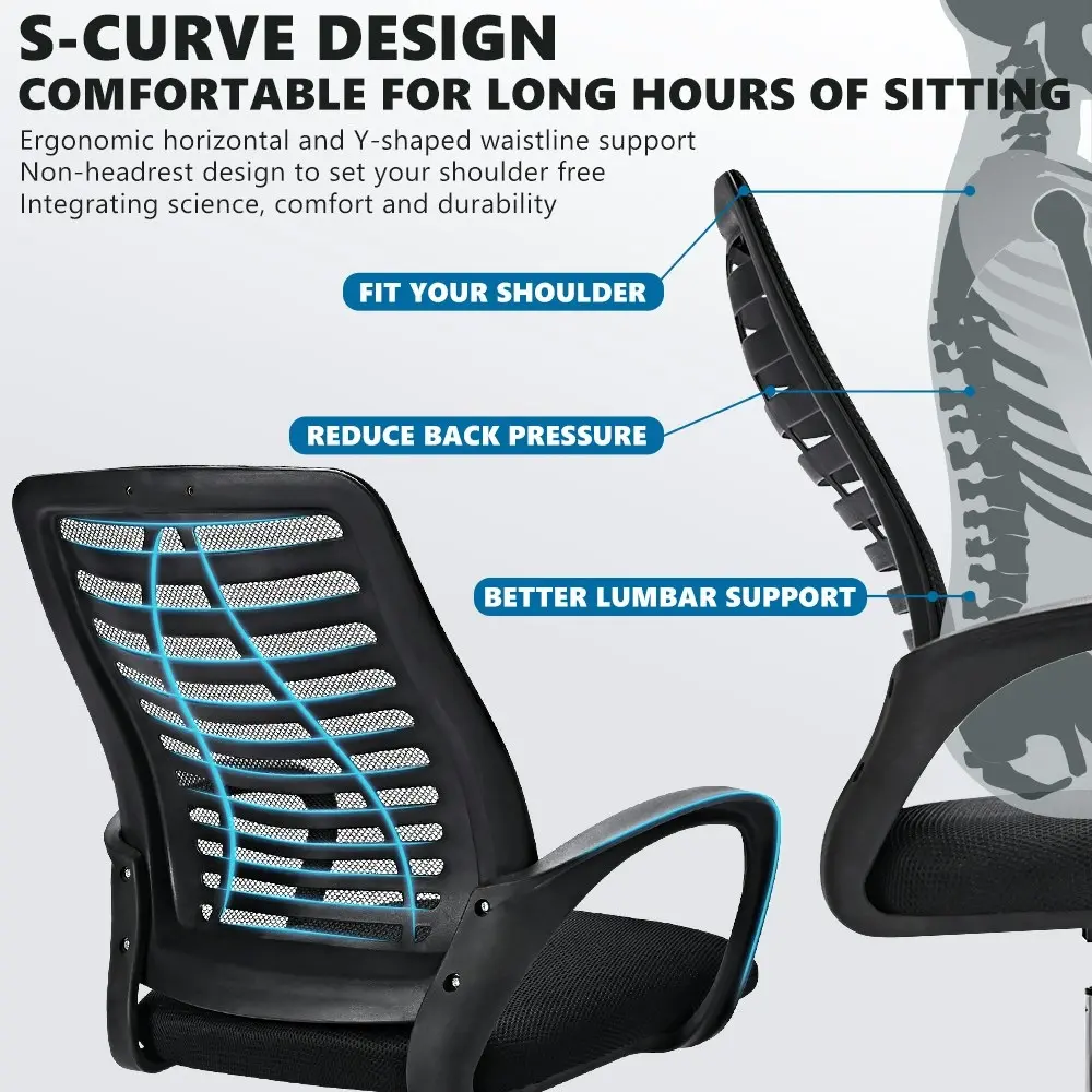 Furb Office Chair Height Adjustable Mesh Office Chair 360¡ã-Swivel Desk Chair