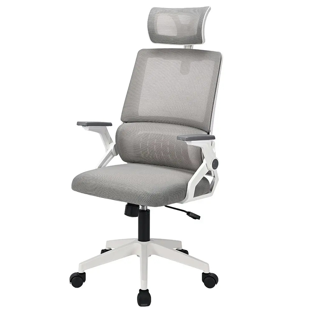 Furb Office Chair Gaming Executive Computer Chair Mesh Fabric Work Seat Grey