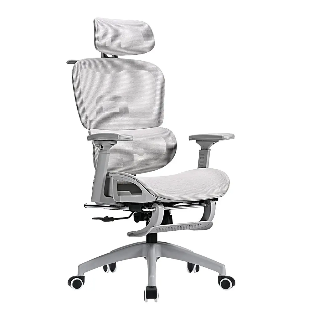 Furb Ergonomic Office Chair w/ Breathable Mesh High Back Computer Chair Grey