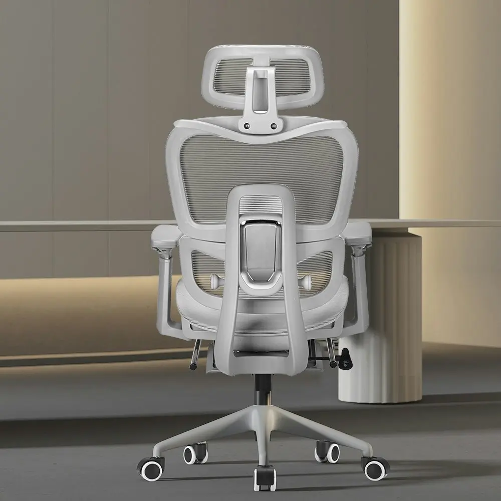 Furb Ergonomic Office Chair w/ Breathable Mesh High Back Computer Chair Grey