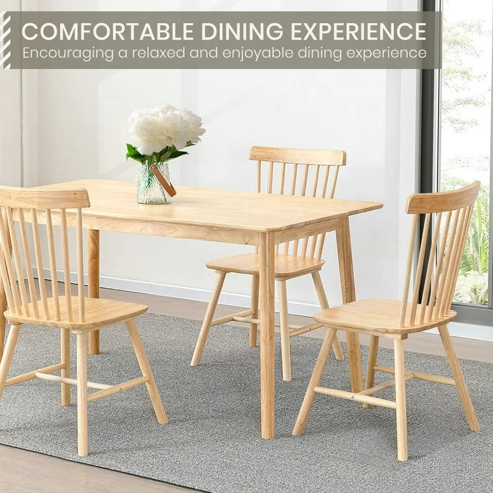 Furb Dining Chairs Set of 4 Soild Wood Accent Kitchen Chair Natural