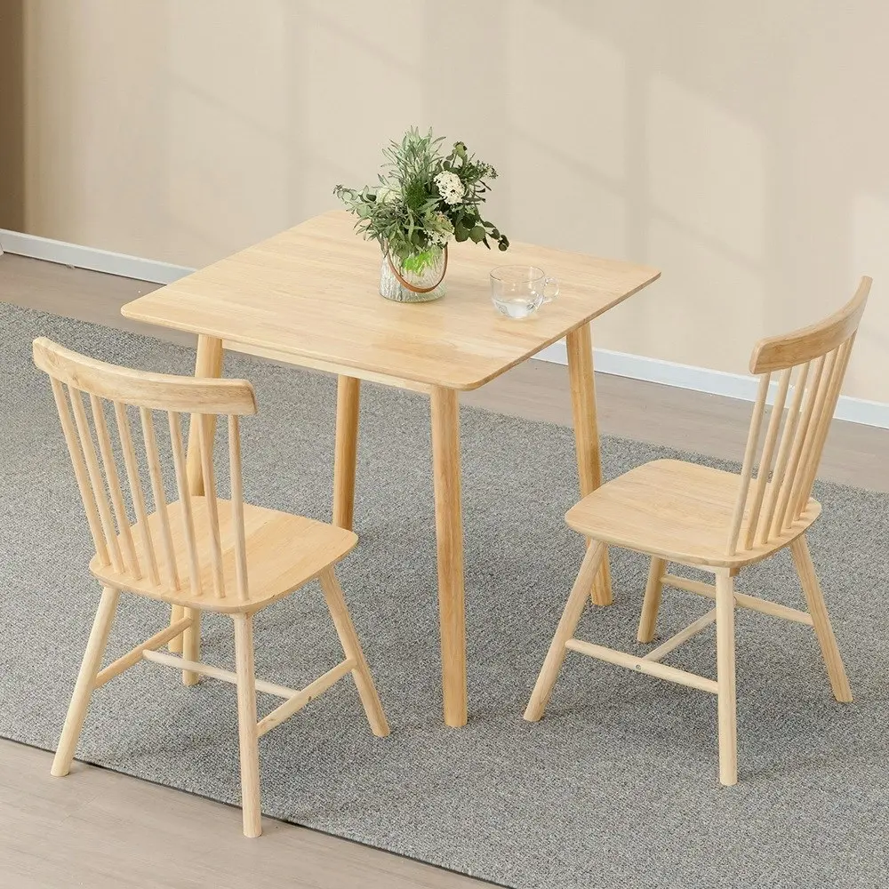 Furb Dining Chairs Set of 4 Soild Wood Accent Kitchen Chair Natural