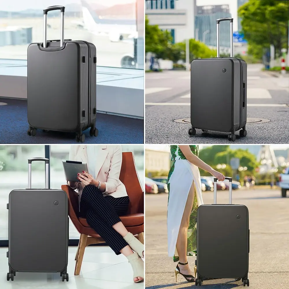 Tabibito 24" Luggage Hard Shell ABS Suitcase TSA Lock with Spinner Wheels Grey