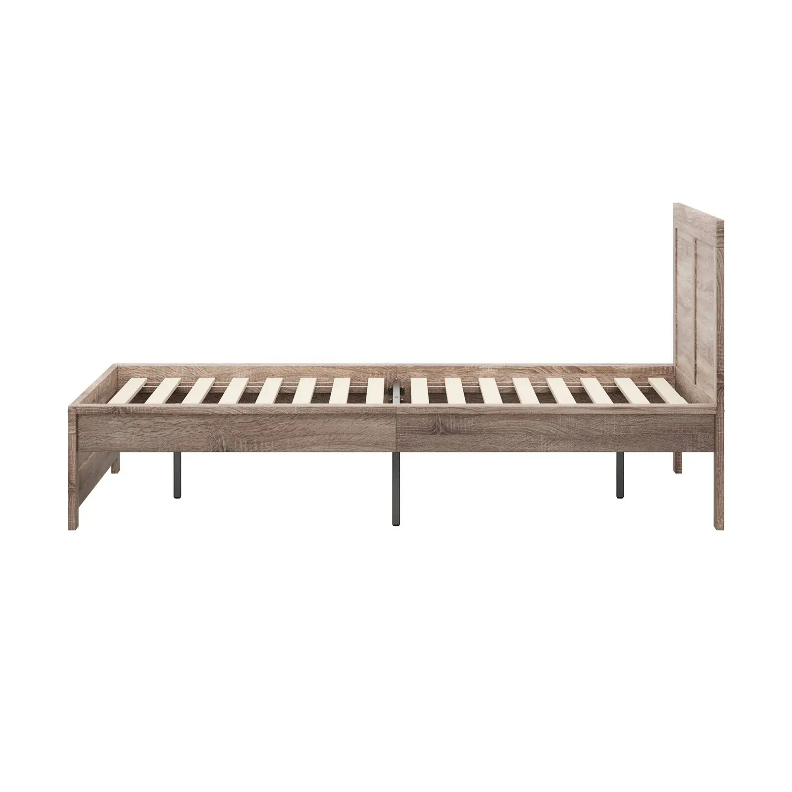 Oikiture Bed Frame Double Size Wooden Base Beds Platform Timber Light Oak