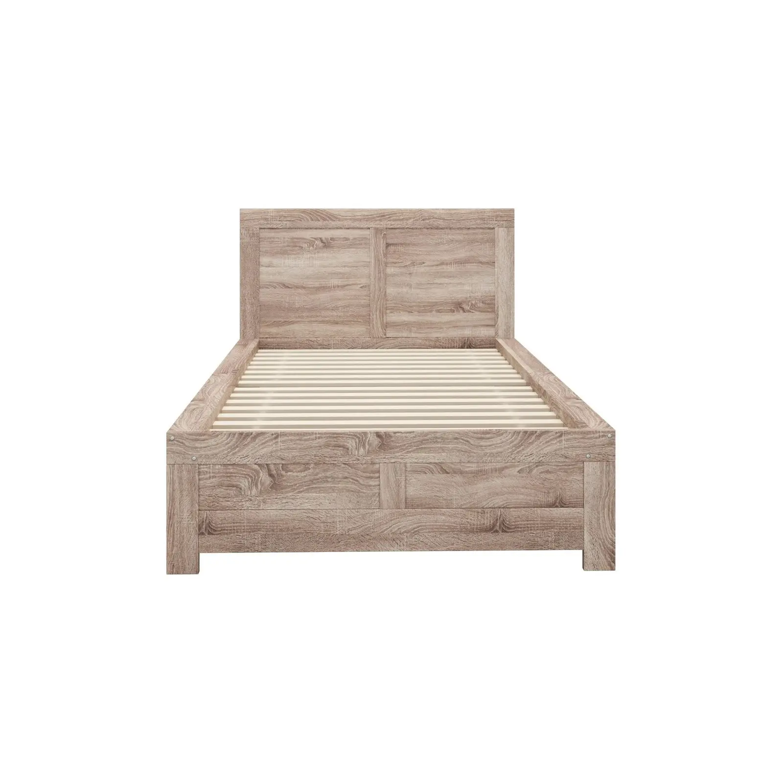 Oikiture Bed Frame King Single Wooden Base Beds Platform Timber Light Oak