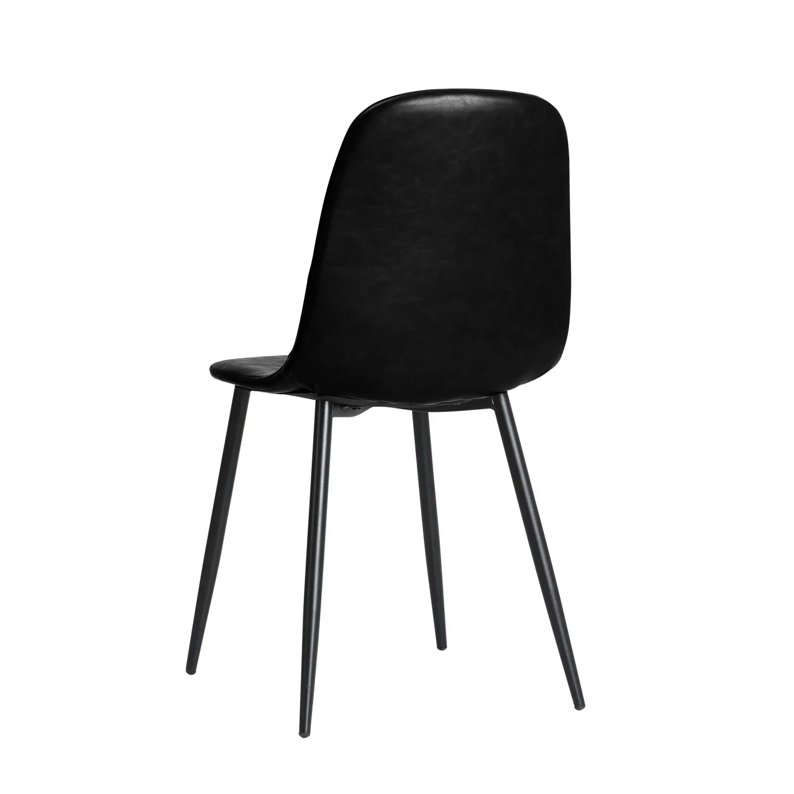 Oikiture 2x Dining Chairs Kitchen Accent Chair Lounge Room PU Leather Black