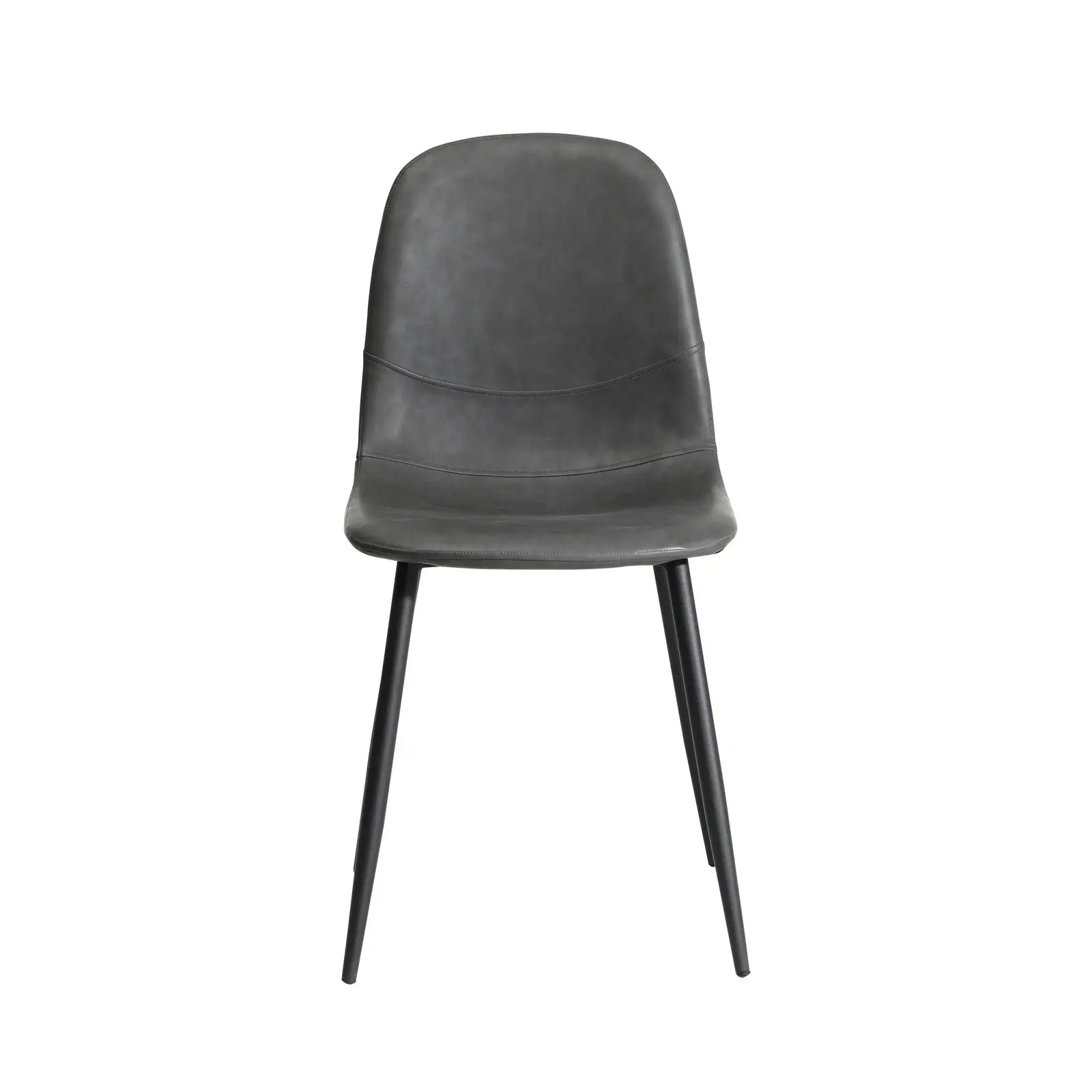 Oikiture 4x Dining Chairs Kitchen Accent Chair Lounge Room PU Leather Grey