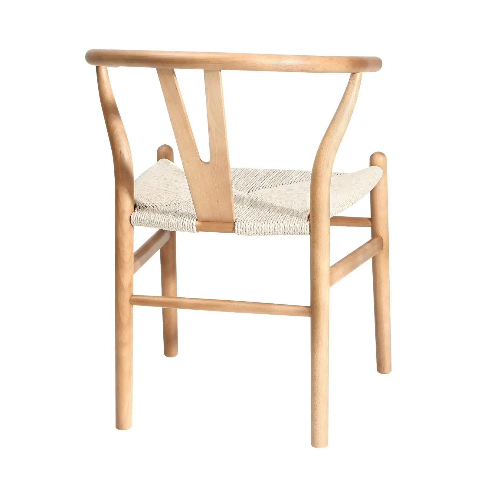 Oikiture 6x Dining Chair Wooden Hans Wegner Chair Wishbone Cafe Lounge Seat