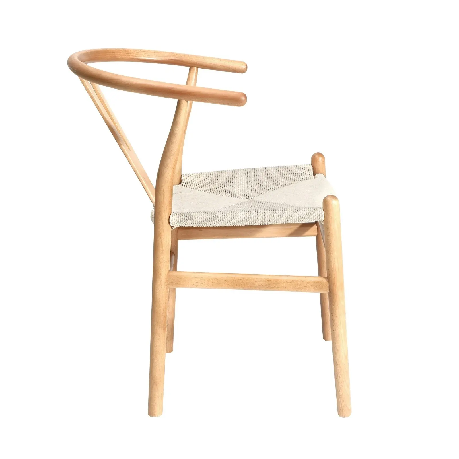 Oikiture 6x Dining Chair Wooden Hans Wegner Chair Wishbone Cafe Lounge Seat