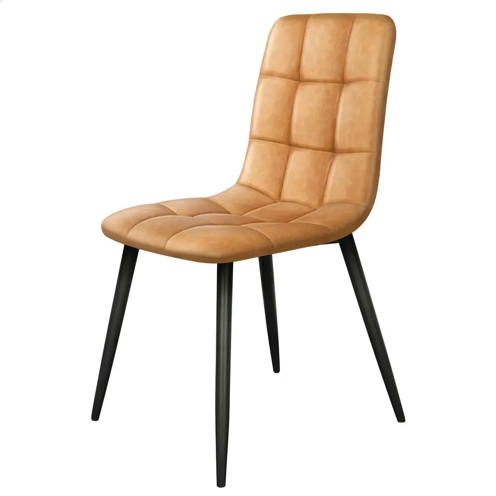 Alfordson 4x Dining Chair Retro PU Faux Leather Brown