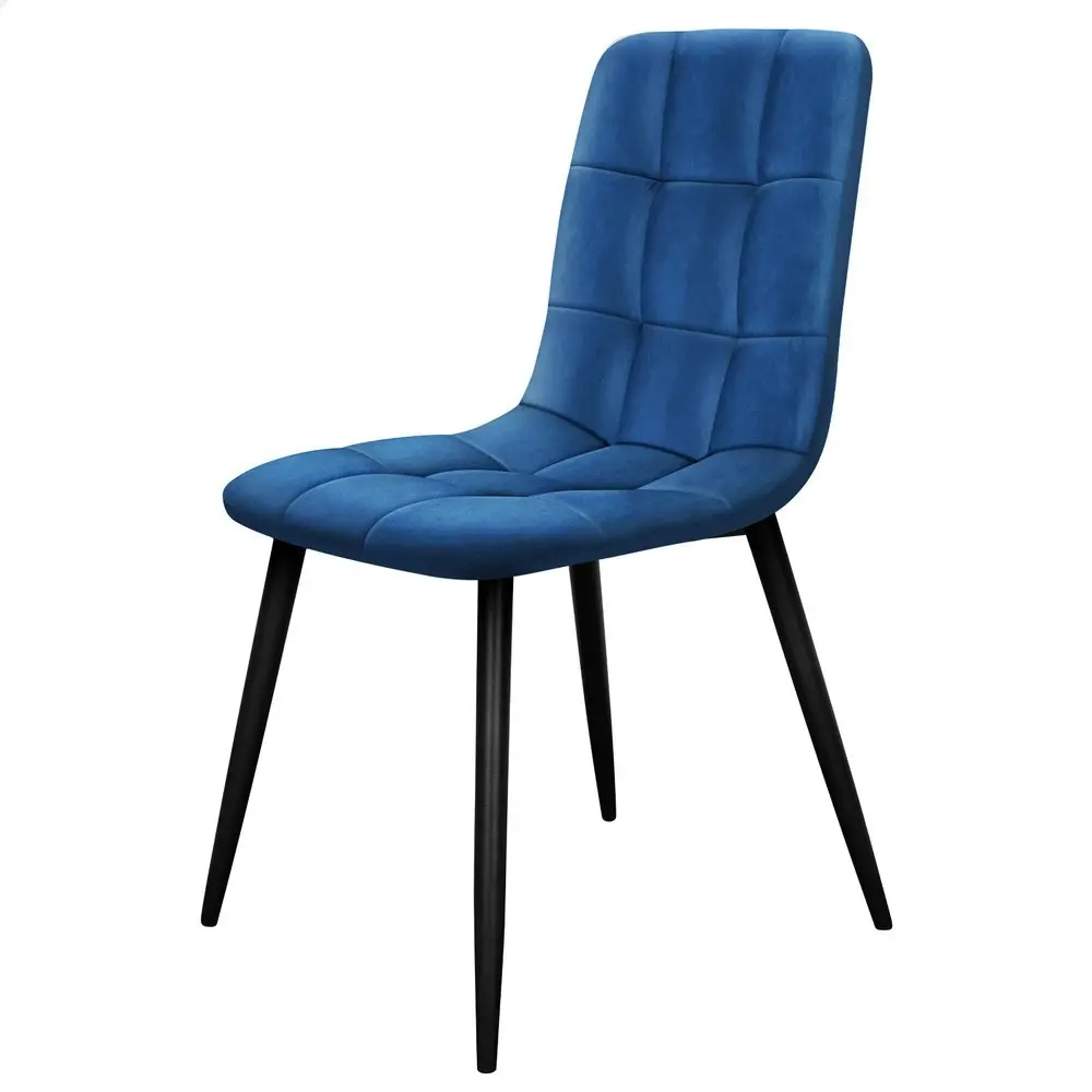 Alfordson 4x Dining Chair Elegant Seat Retro Velvet Blue