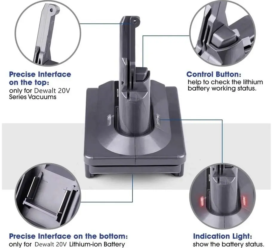 Dyson V7 Adapter for Milwaukee M18 18V Lithium Battery Converter to Replace for Dyson V7 Battery