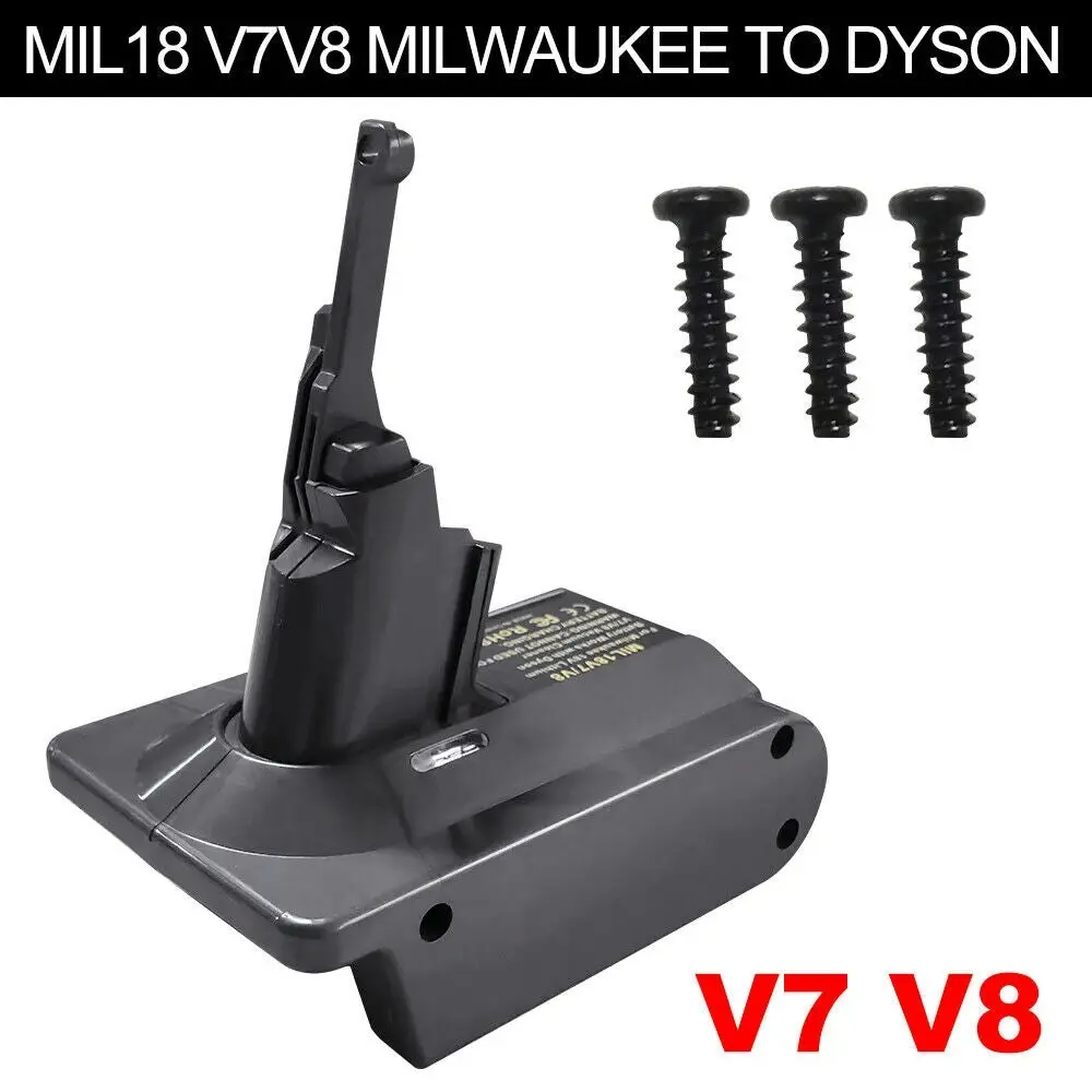 Dyson V7 Adapter for Milwaukee M18 18V Lithium Battery Converter to Replace for Dyson V7 Battery