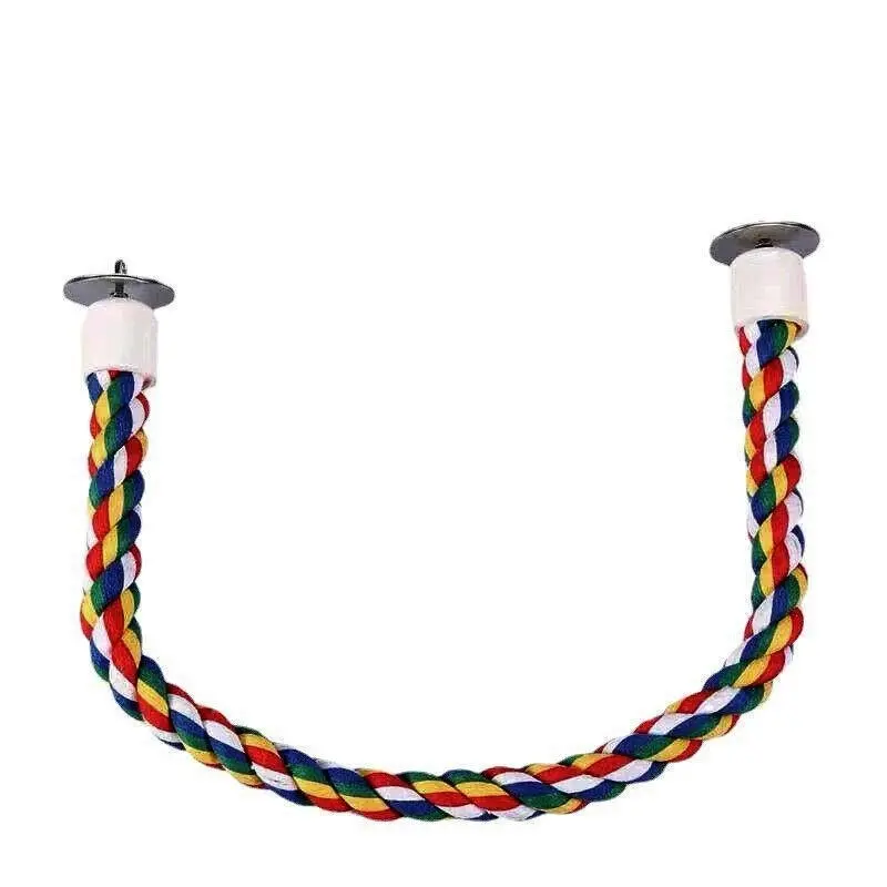 Pet Bird Rope Perches Parrot Colourful Cage Comfy Perch Bungees For Birds Toy Au