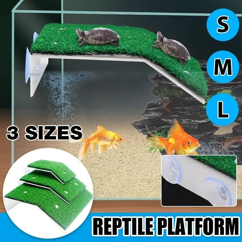 Turtle Basking Platform Ramp Reptile Tank Ladder Resting Terrace Simulation