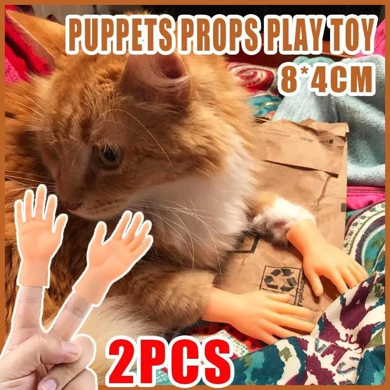 Mini Finger Hands Tiny Puppets Props Play Toy Kids Cat Pet Party Game Story Time