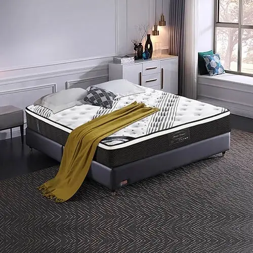 Exclusive Latex Euro Top Individual Pocket Spring Medium Firm 33cm Thick Queen Mattress