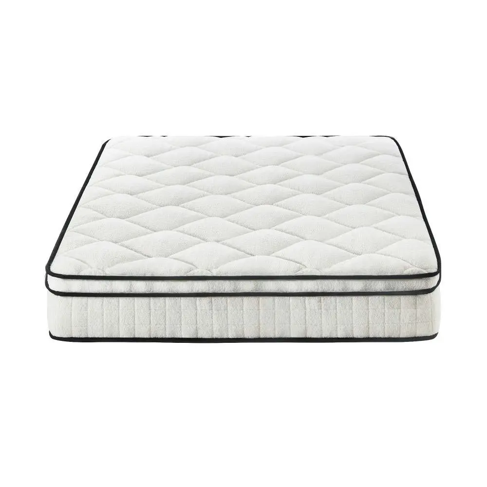 CARL Boucle Mattress Bed Pocket Spring Memory Foam Euro Top Medium Firm