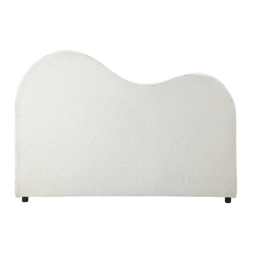 GIN Bed Head Double Size Headboard Boucle Fabric White