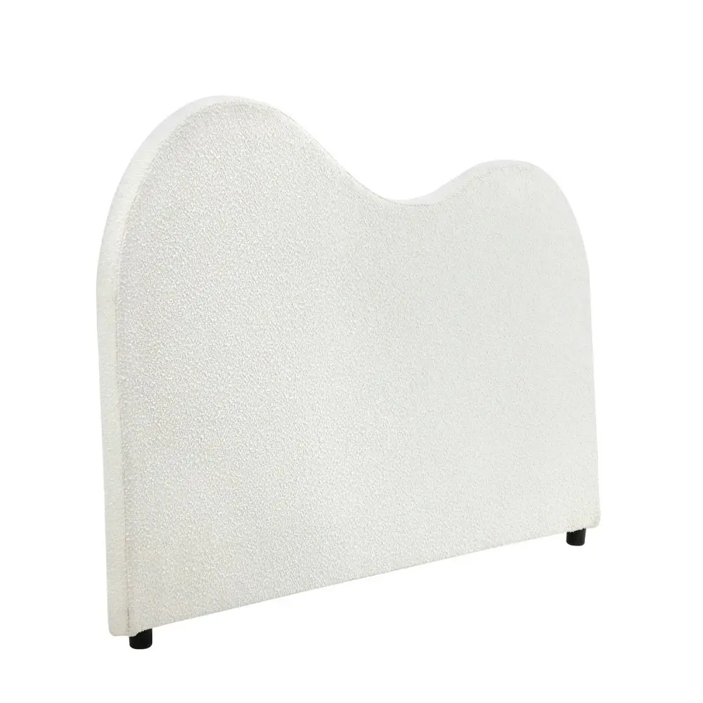 GIN Bed Head Double Size Headboard Boucle Fabric White