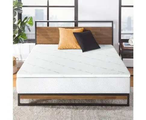 Memory Foam Mattress Topper Cool Gel Bed Mat Bamboo 10cm